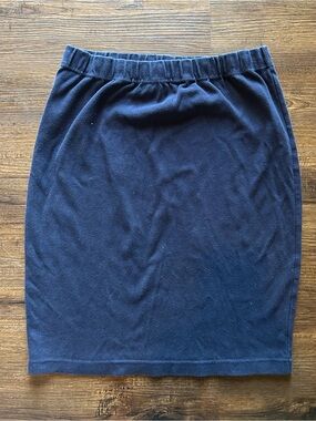 Women's Navy Pull-On Jersey Skirt